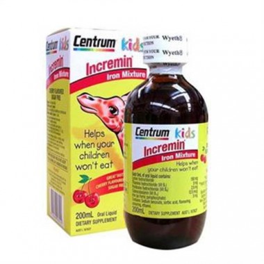 Vitamin cho trẻ biếng ăn Centrum Kids Incremin Iron Mixture - 200ml