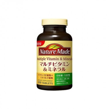 Nature Made Multipe Vitamin & Minerals 200 viên Nhật Bản